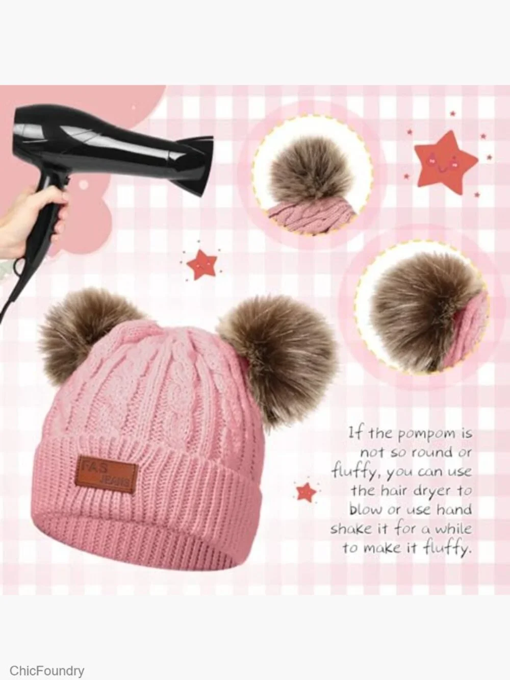4 Winter Hat Gloves Scarf Sets for Kids Ages 3-10 Knit Beanie Set